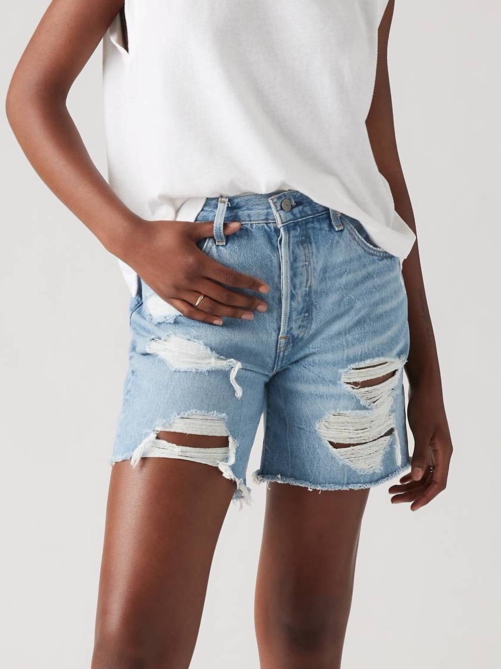 Levi’s Premium 501 Mid Thigh Women's Shorts Denim Urban Outfitters